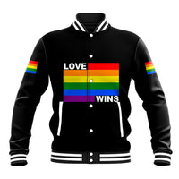 Pride Month Love Wins Baseball Jacket Black Vibe LT6 - Wonder Print Shop