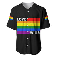 Pride Month Love Wins Baseball Jersey Black Vibe LT6 - Wonder Print Shop