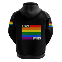 Pride Month Love Wins Hoodie Black Vibe LT6 - Wonder Print Shop