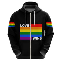 Pride Month Love Wins Hoodie Black Vibe LT6 - Wonder Print Shop