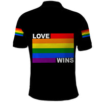 Pride Month Love Wins Polo Shirt Black Vibe LT6 - Wonder Print Shop