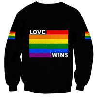 Pride Month Love Wins Sweatshirt Black Vibe LT6 - Wonder Print Shop
