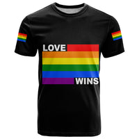 Pride Month Love Wins T Shirt Black Vibe LT6 - Wonder Print Shop