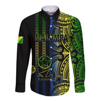 Custom Vanuatu Malampa Long Sleeve Button Shirt Polynesian Tribal LT6 - Wonder Print Shop