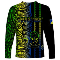 Custom Vanuatu Malampa Long Sleeve Shirt Polynesian Tribal LT6 - Wonder Print Shop