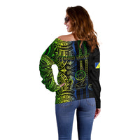 Custom Vanuatu Malampa Off Shoulder Sweater Polynesian Tribal LT6 - Wonder Print Shop