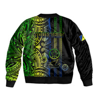 Custom Vanuatu Malampa Sleeve Zip Bomber Jacket Polynesian Tribal LT6 - Wonder Print Shop