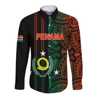 Custom Vanuatu Penama Long Sleeve Button Shirt Polynesian Tribal LT6 - Wonder Print Shop