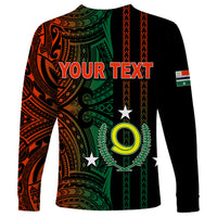 Custom Vanuatu Penama Long Sleeve Shirt Polynesian Tribal LT6 - Wonder Print Shop