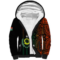Custom Vanuatu Penama Sherpa Hoodie Polynesian Tribal LT6 - Wonder Print Shop