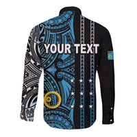 Custom Vanuatu Sanma Long Sleeve Button Shirt Polynesian Tribal LT6 - Wonder Print Shop