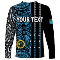 Custom Vanuatu Sanma Long Sleeve Shirt Polynesian Tribal LT6 - Wonder Print Shop