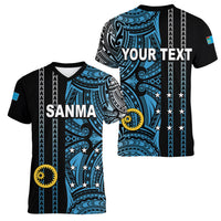 Custom Vanuatu Sanma Women V Neck T Shirt Polynesian Tribal LT6 - Wonder Print Shop