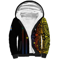 Custom Vanuatu Tafea Sherpa Hoodie Polynesian Tribal LT6 - Wonder Print Shop