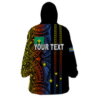 Custom Vanuatu Tafea Wearable Blanket Hoodie Polynesian Tribal LT6 - Wonder Print Shop