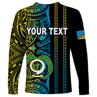 Custom Vanuatu Torba Long Sleeve Shirt Polynesian Tribal LT6 - Wonder Print Shop