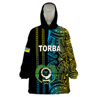 Custom Vanuatu Torba Wearable Blanket Hoodie Polynesian Tribal LT6 - Wonder Print Shop