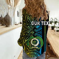 Custom Vanuatu Torba Women Casual Shirt Polynesian Tribal LT6 - Wonder Print Shop