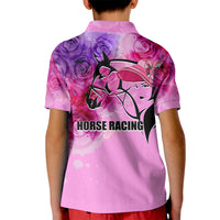 Kentucky Horse Racing Polo Shirt for Kid Derby Girl Pink Style LT6 - Wonder Print Shop