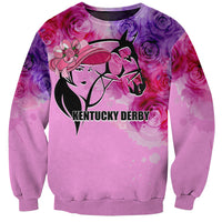Kentucky Horse Racing Sweatshirt Derby Girl Pink Style LT6 - Wonder Print Shop