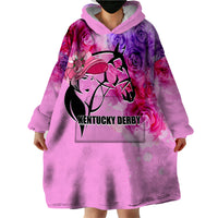 Kentucky Horse Racing Wearable Blanket Hoodie Derby Girl Pink Style LT6 - Wonder Print Shop