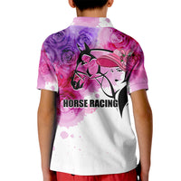Kentucky Horse Racing Polo Shirt for Kid Derby Girl LT6 - Wonder Print Shop