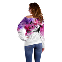 Kentucky Horse Racing Off Shoulder Sweater Derby Girl LT6 - Wonder Print Shop
