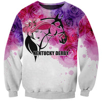 Kentucky Horse Racing Sweatshirt Derby Girl LT6 - Wonder Print Shop