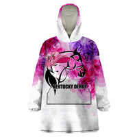 Kentucky Horse Racing Wearable Blanket Hoodie Derby Girl LT6 - Wonder Print Shop