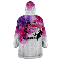 Kentucky Horse Racing Wearable Blanket Hoodie Derby Girl LT6 - Wonder Print Shop