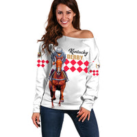 Kentucky Horse Racing Off Shoulder Sweater LT6 - Wonder Print Shop