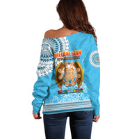 Fiji Off Shoulder Sweater Melanesian Festival 2023 LT6 - Wonder Print Shop