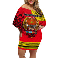 Papua New Guinea Off Shoulder Short Dress Melanesian Festival 2023 LT6 - Wonder Print Shop