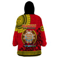 Papua New Guinea Wearable Blanket Hoodie Melanesian Festival 2023 LT6 - Wonder Print Shop