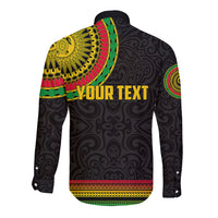 Custom Vanuatu Long Sleeve Button Shirt Polynesia Circle LT6 - Wonder Print Shop