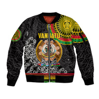 Vanuatu Sleeve Zip Bomber Jacket Melanesian Festival LT6 - Wonder Print Shop