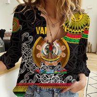 Vanuatu Women Casual Shirt Melanesian Festival LT6 - Wonder Print Shop