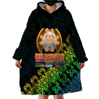 Melanesian Festival 2023 Wearable Blanket Hoodie Fest'Napuan Black Style LT6 - Wonder Print Shop