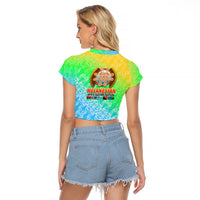 Melanesian Festival 2023 Raglan Cropped T Shirt Fest'Napuan Colorful Style LT6 - Wonder Print Shop