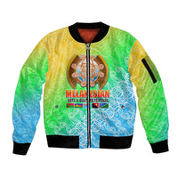 Melanesian Festival 2023 Sleeve Zip Bomber Jacket Fest'Napuan Colorful Style LT6 - Wonder Print Shop