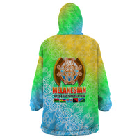 Melanesian Festival 2023 Wearable Blanket Hoodie Fest'Napuan Colorful Style LT6 - Wonder Print Shop