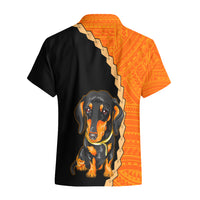 Custom Dachshund Dog Hawaiian Shirt With Polynesian Tribal Tattoo LT6 - Wonder Print Shop