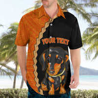 Custom Dachshund Dog Hawaiian Shirt With Polynesian Tribal Tattoo LT6 - Wonder Print Shop