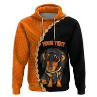 Custom Dachshund Dog Hoodie With Polynesian Tribal Tattoo LT6 - Wonder Print Shop