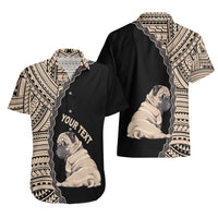 Custom Pug Dog Hawaiian Shirt With Polynesian Tribal Tattoo LT6 - Wonder Print Shop