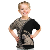 Custom Pug Dog Kid T Shirt With Polynesian Tribal Tattoo LT6 - Wonder Print Shop