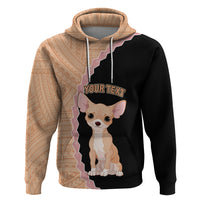 Custom Chihuahua Dog Hoodie With Polynesian Tribal Tattoo LT6 - Wonder Print Shop