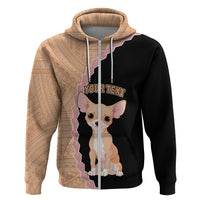 Custom Chihuahua Dog Hoodie With Polynesian Tribal Tattoo LT6 - Wonder Print Shop
