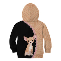 Custom Chihuahua Dog Kid Hoodie With Polynesian Tribal Tattoo LT6 - Wonder Print Shop
