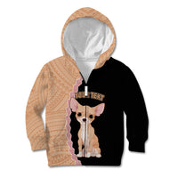 Custom Chihuahua Dog Kid Hoodie With Polynesian Tribal Tattoo LT6 - Wonder Print Shop